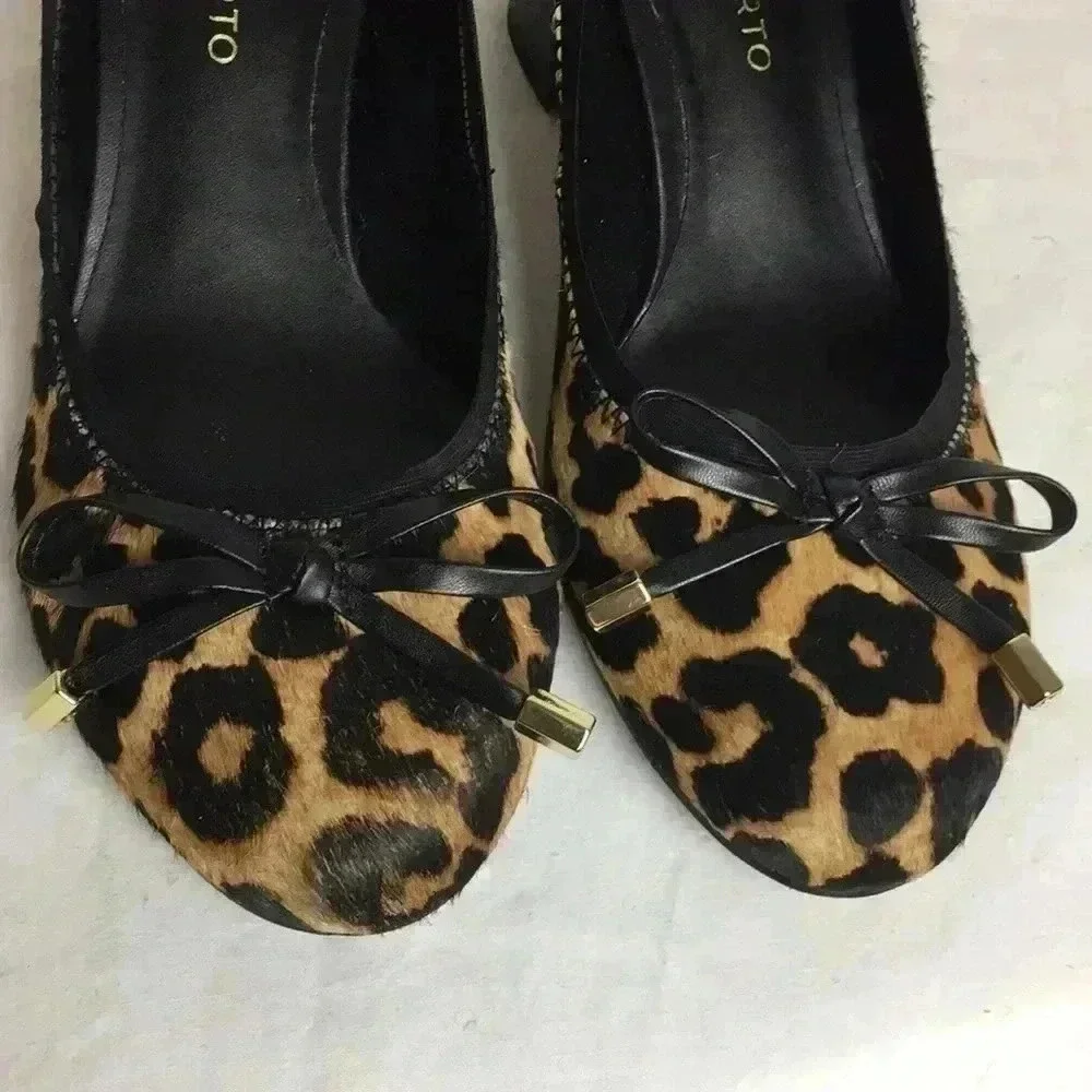 Franco Sarto Block pump heel Leopard Print